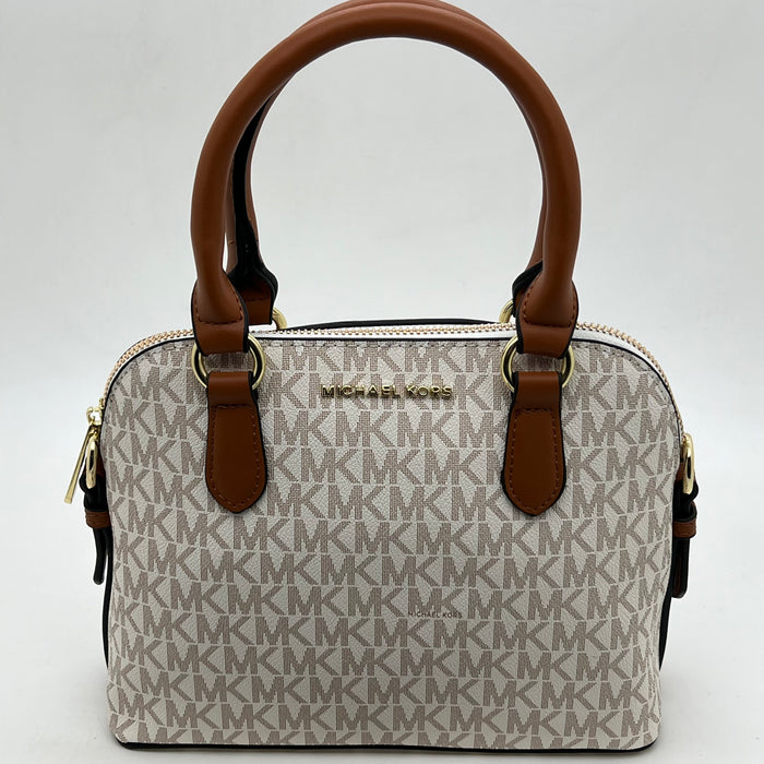 Michael Kors Jet Set Signature Dome Satchel Bag – Luxury Handbag (Multiple Colors)