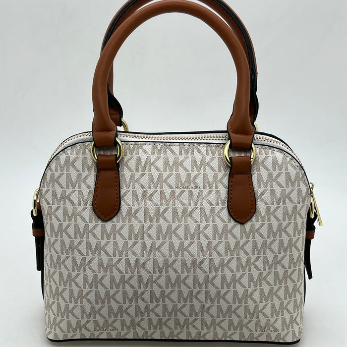 Michael Kors Jet Set Signature Dome Satchel Bag – Luxury Handbag (Multiple Colors)