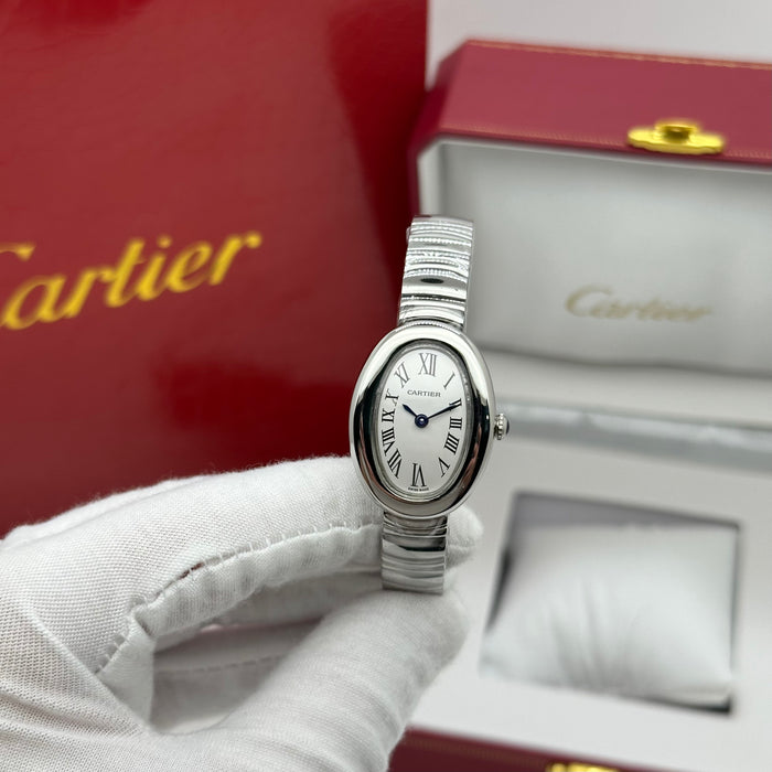 Cartier Style Oval Classic Watch – Silver & Gold Minimal Luxury Edition