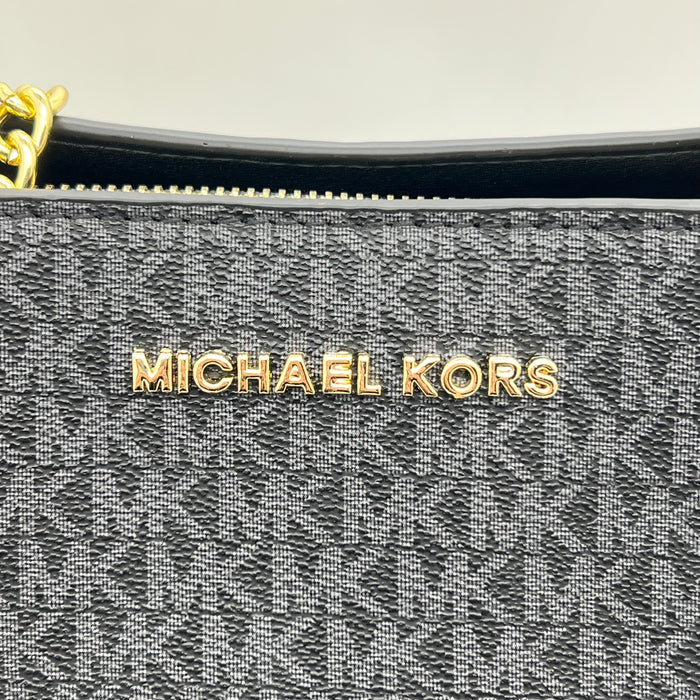 Michael Kors Jet Set Signature Chain Tote Bag – Large Luxury Shoulder Bag (Multi Colors)
