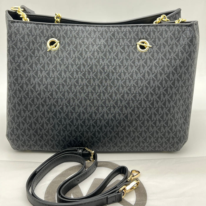 Michael Kors Jet Set Signature Chain Tote Bag – Large Luxury Shoulder Bag (Multi Colors)