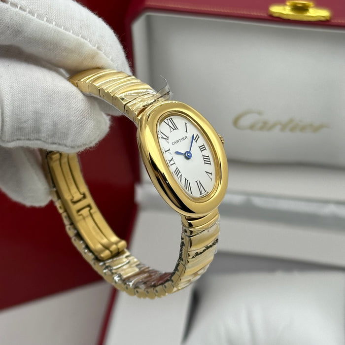 Cartier Style Oval Classic Watch – Silver & Gold Minimal Luxury Edition
