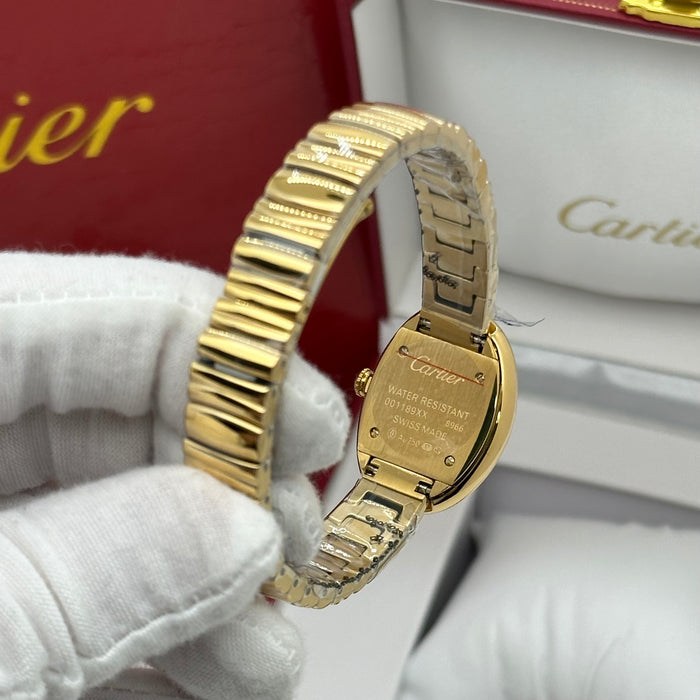 Cartier Style Oval Classic Watch – Silver & Gold Minimal Luxury Edition