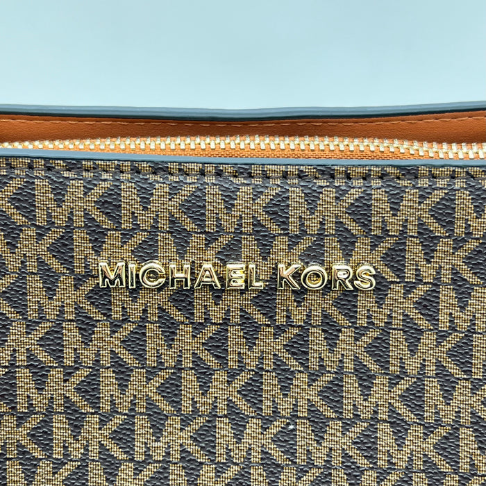 Michael Kors Jet Set Signature Chain Tote Bag – Large Luxury Shoulder Bag (Multi Colors)