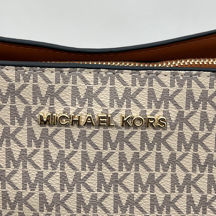 Michael Kors Jet Set Signature Chain Tote Bag – Large Luxury Shoulder Bag (Multi Colors)