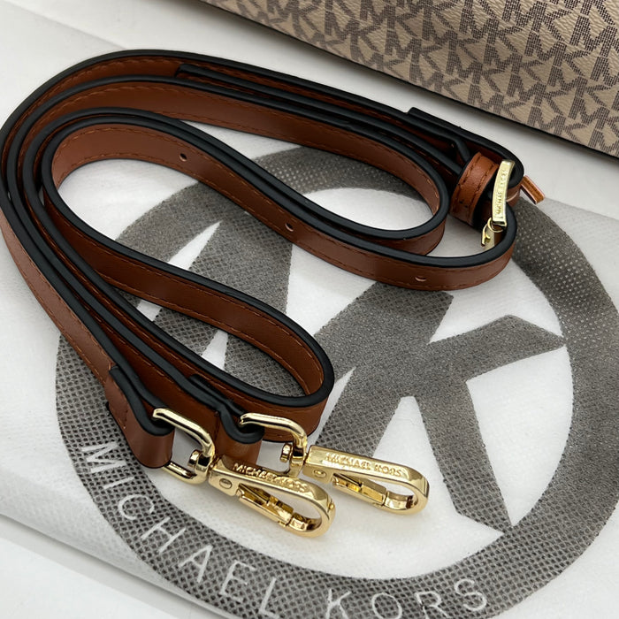 Michael Kors Jet Set Signature Chain Tote Bag – Large Luxury Shoulder Bag (Multi Colors)