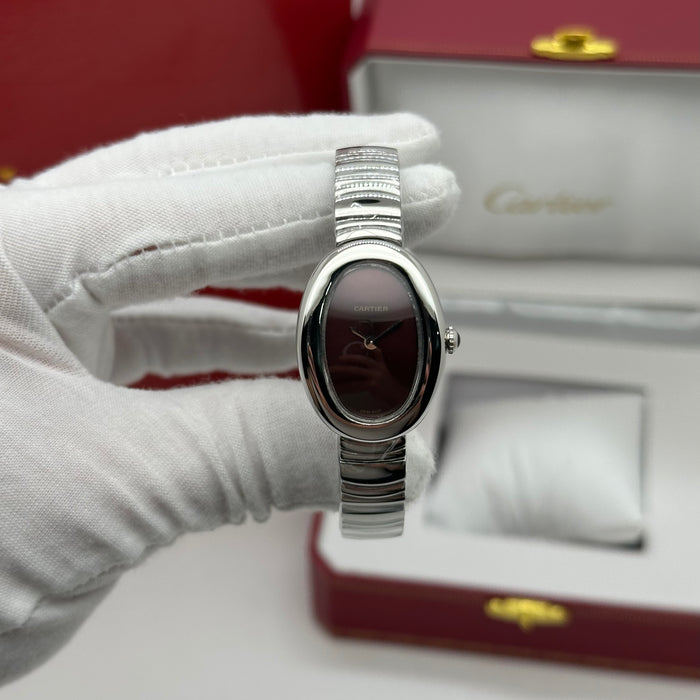 Cartier Style Oval Gold Minimal Watch – Elegant Slim Luxury Bracelet