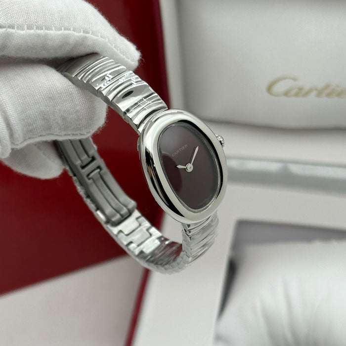 Cartier Style Oval Gold Minimal Watch – Elegant Slim Luxury Bracelet