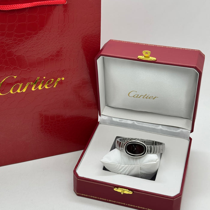 Cartier Style Oval Gold Minimal Watch – Elegant Slim Luxury Bracelet