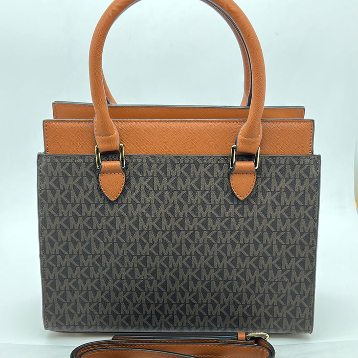 Michael Kors Mercer Signature Tote Bag – Structured Luxury Handbag (Multi Colors)