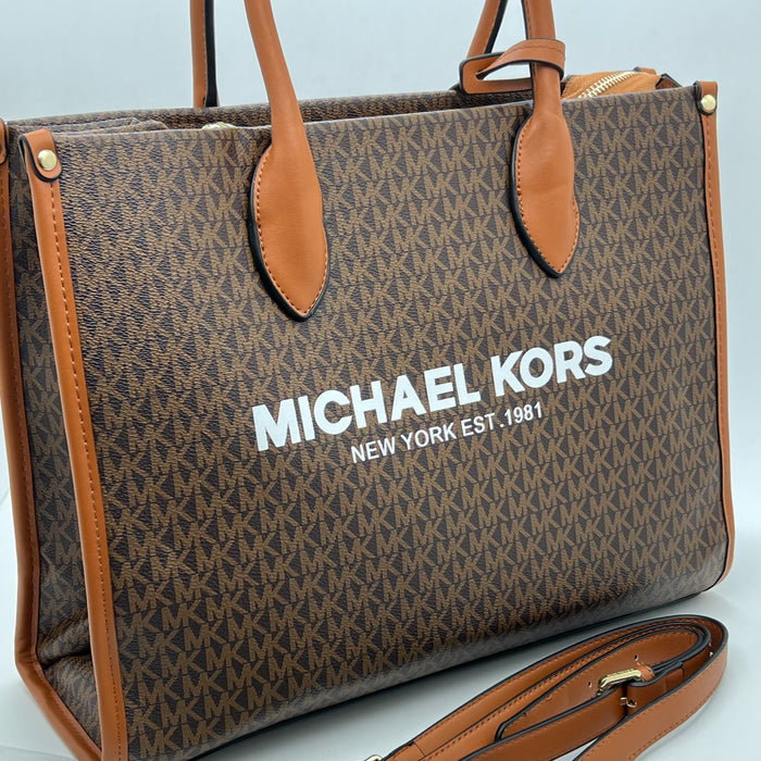 Michael Kors Jet Set Logo Tote Bag – Signature MK Large Handbag (Multi Colors)