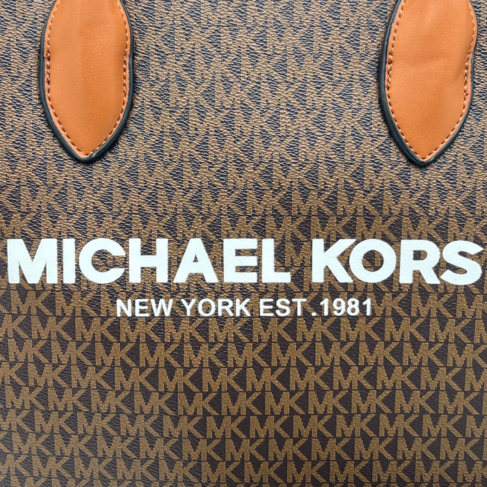 Michael Kors Jet Set Logo Tote Bag – Signature MK Large Handbag (Multi Colors)
