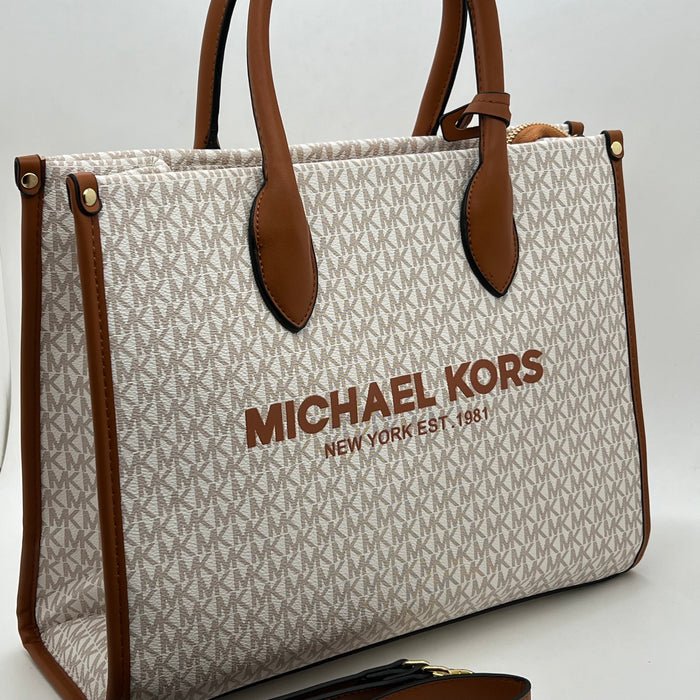 Michael Kors Jet Set Logo Tote Bag – Signature MK Large Handbag (Multi Colors)