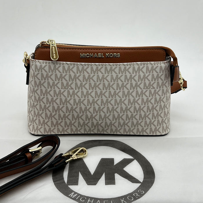 Michael Kors Jet Set Slim Crossbody Bag – Signature MK Pouch (Multi Colors)