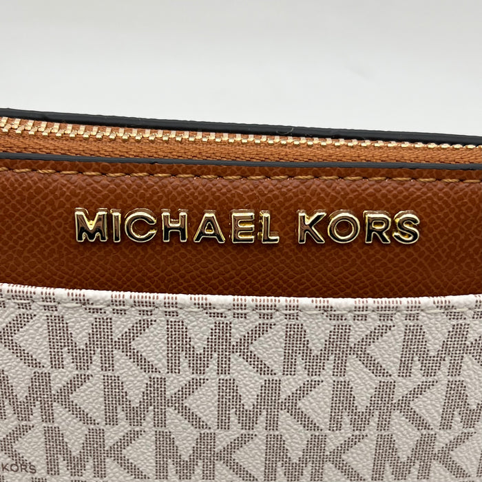 Michael Kors Jet Set Slim Crossbody Bag – Signature MK Pouch (Multi Colors)