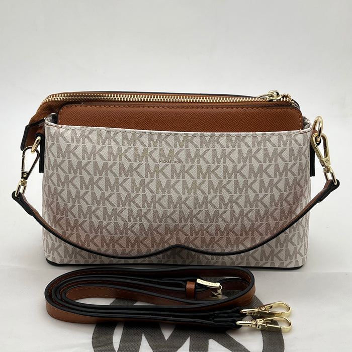 Michael Kors Jet Set Slim Crossbody Bag – Signature MK Pouch (Multi Colors)