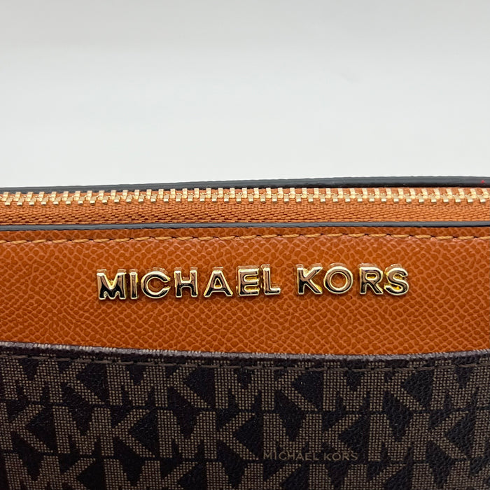 Michael Kors Jet Set Slim Crossbody Bag – Signature MK Pouch (Multi Colors)