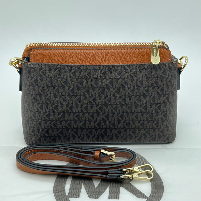 Michael Kors Jet Set Slim Crossbody Bag – Signature MK Pouch (Multi Colors)