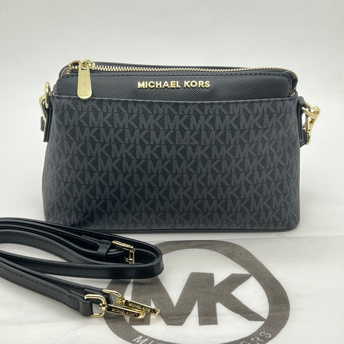 Michael Kors Jet Set Slim Crossbody Bag – Signature MK Pouch (Multi Colors)