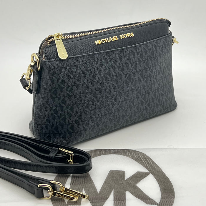 Michael Kors Jet Set Slim Crossbody Bag – Signature MK Pouch (Multi Colors)