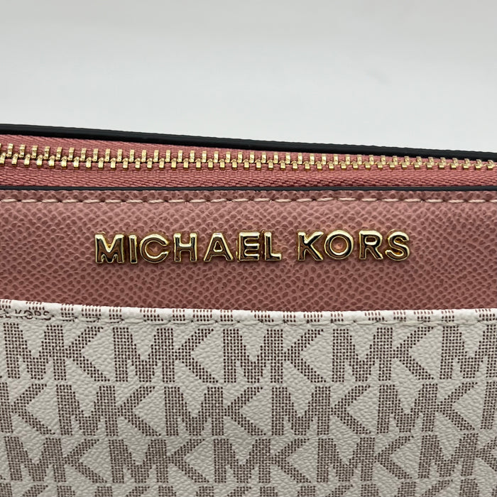 Michael Kors Jet Set Slim Crossbody Bag – Signature MK Pouch (Multi Colors)