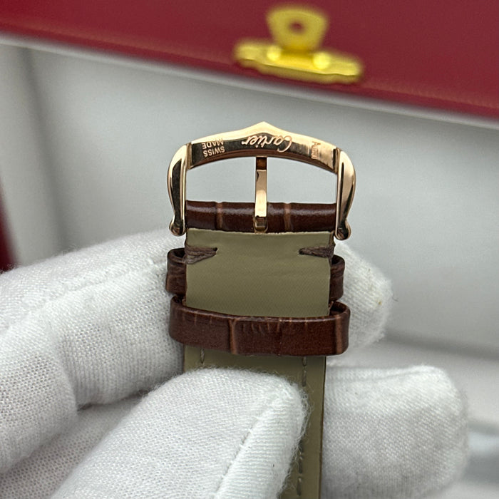 Cartier Santos Two-Tone Rose Gold – Brown Leather Strap Luxury His&Hers Watch