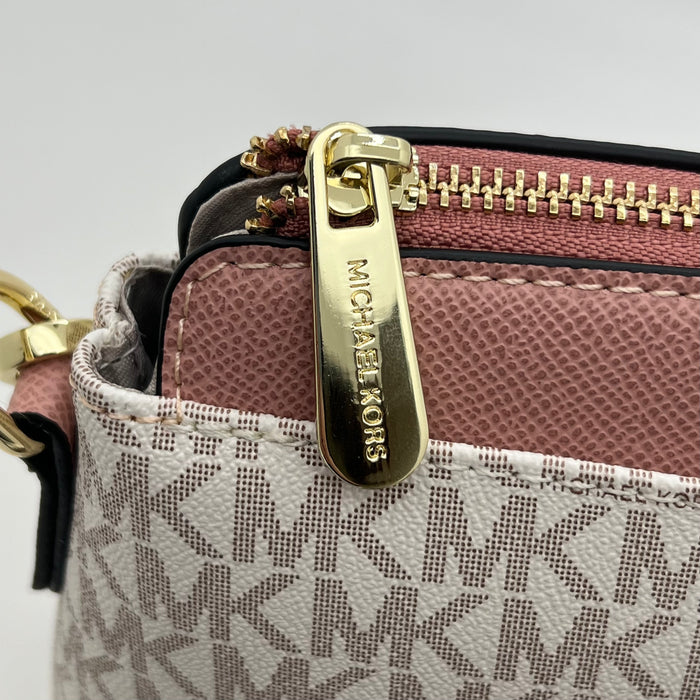 Michael Kors Jet Set Slim Crossbody Bag – Signature MK Pouch (Multi Colors)