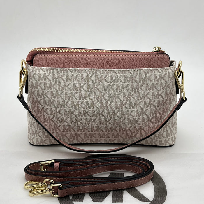 Michael Kors Jet Set Slim Crossbody Bag – Signature MK Pouch (Multi Colors)