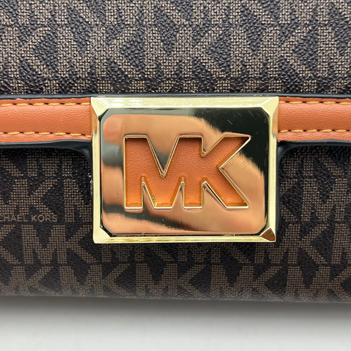 Michael Kors MK Chain Flap Crossbody Bag – Signature Monogram Shoulder Bag (Multi Colors)