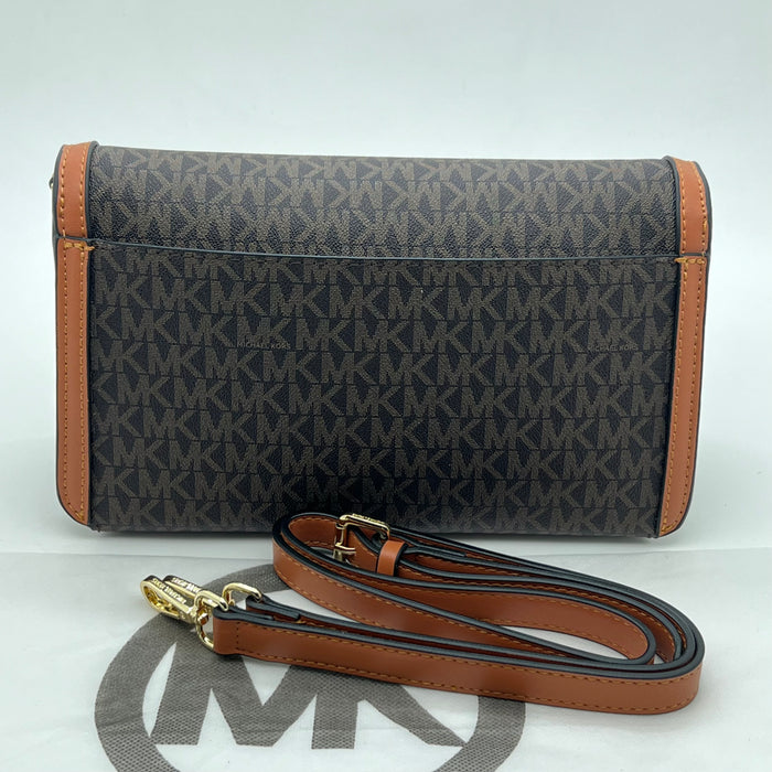 Michael Kors MK Chain Flap Crossbody Bag – Signature Monogram Shoulder Bag (Multi Colors)