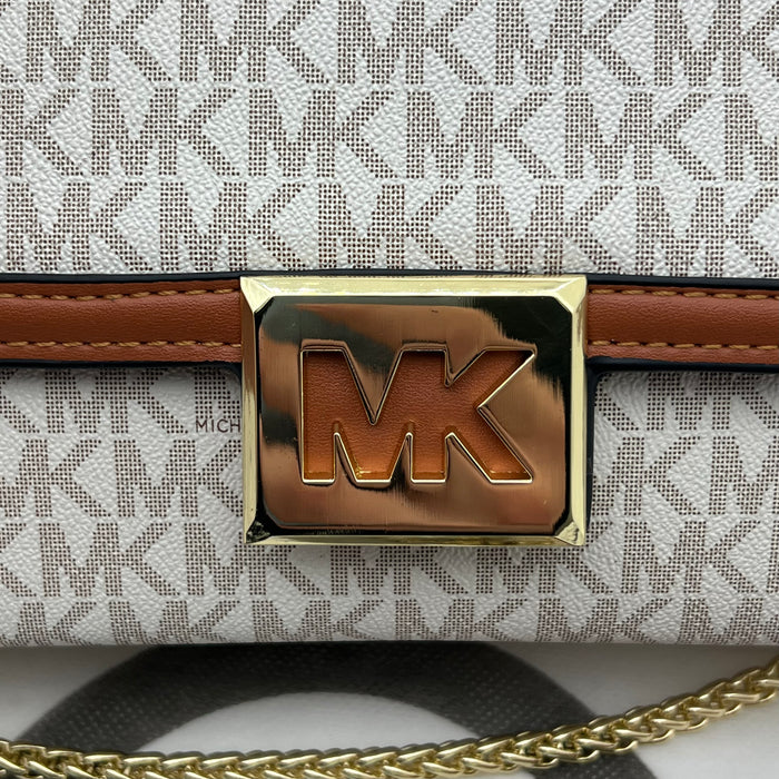 Michael Kors MK Chain Flap Crossbody Bag – Signature Monogram Shoulder Bag (Multi Colors)