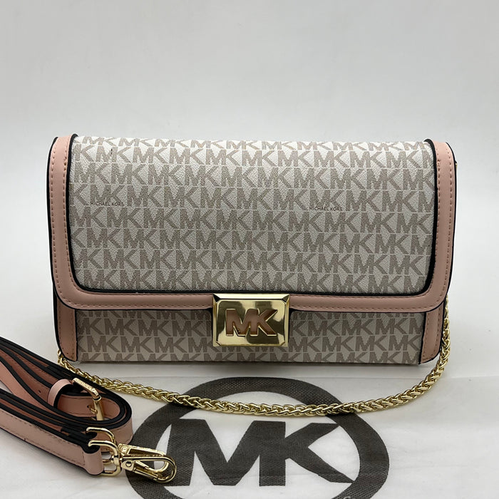Michael Kors MK Chain Flap Crossbody Bag – Signature Monogram Shoulder Bag (Multi Colors)