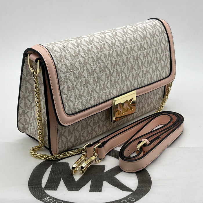 Michael Kors MK Chain Flap Crossbody Bag – Signature Monogram Shoulder Bag (Multi Colors)