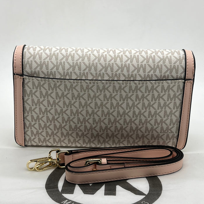 Michael Kors MK Chain Flap Crossbody Bag – Signature Monogram Shoulder Bag (Multi Colors)