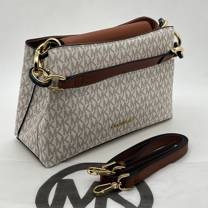 Michael Kors Jet Set Shoulder Crossbody Bag – Signature MK Chain Strap (Multi Colors)