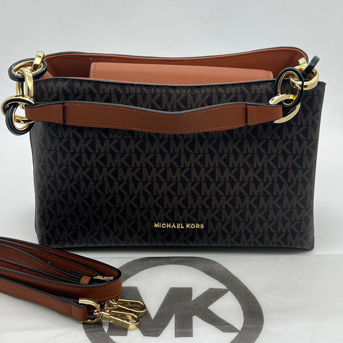 Michael Kors Jet Set Shoulder Crossbody Bag – Signature MK Chain Strap (Multi Colors)