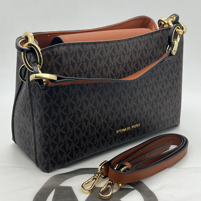 Michael Kors Jet Set Shoulder Crossbody Bag – Signature MK Chain Strap (Multi Colors)