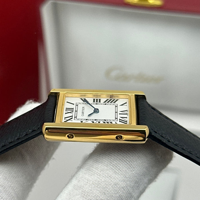 Cartier Ballon Tank Gold Case – Classic Leather Strap Luxury Watch