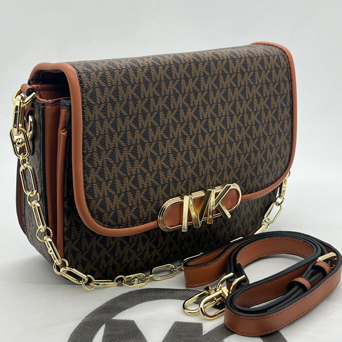 Michael Kors MK Flap Crossbody Bag – Chain Strap Signature Design (Luxury Edition)