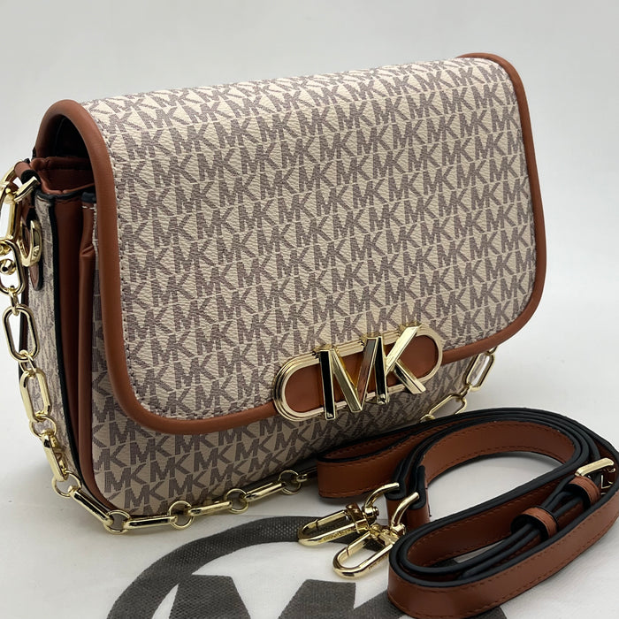 Michael Kors MK Flap Crossbody Bag – Chain Strap Signature Design (Luxury Edition)