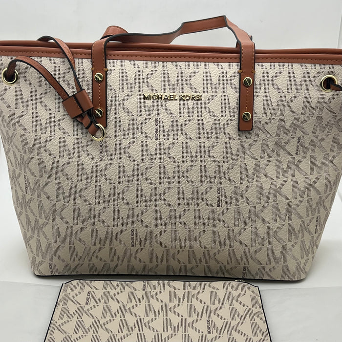 Michael Kors MK Tote Bag Set – Large Shoulder Bag with Matching Pouch