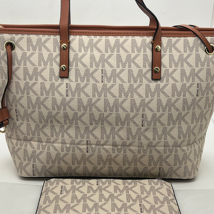 Michael Kors MK Tote Bag Set – Large Shoulder Bag with Matching Pouch