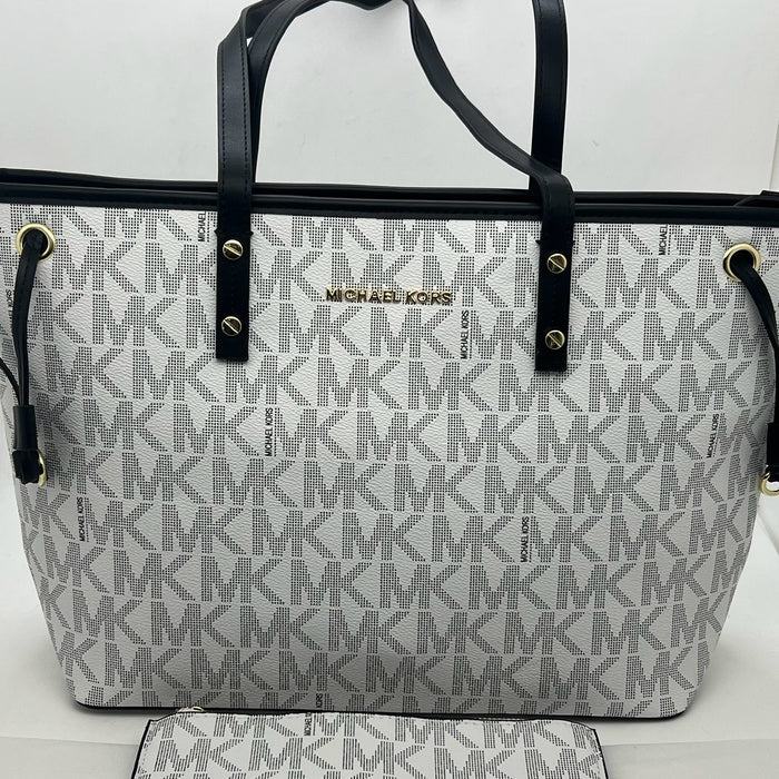 Michael Kors MK Tote Bag Set – Large Shoulder Bag with Matching Pouch