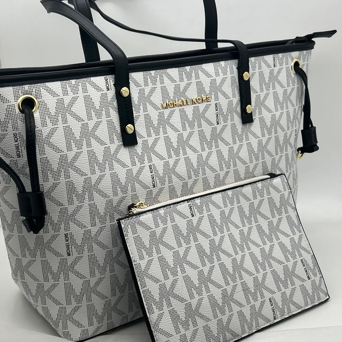 Michael Kors MK Tote Bag Set – Large Shoulder Bag with Matching Pouch