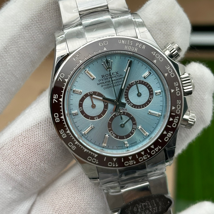 Rolex Cosmograph Daytona “Ice Blue Dial” Platinum with Open Caseback