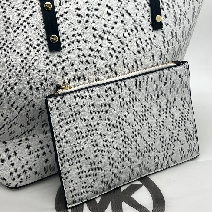 Michael Kors MK Tote Bag Set – Large Shoulder Bag with Matching Pouch