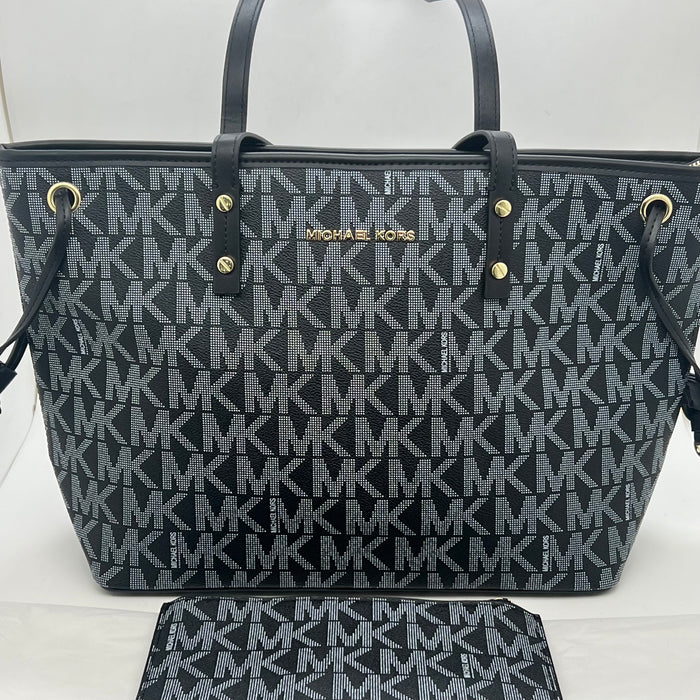 Michael Kors MK Tote Bag Set – Large Shoulder Bag with Matching Pouch