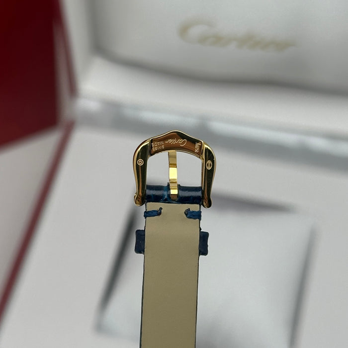 Cartier Baignoire Style Mini Gold 24MM – Blue Strap Edition