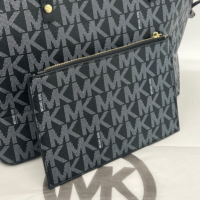 Michael Kors MK Tote Bag Set – Large Shoulder Bag with Matching Pouch