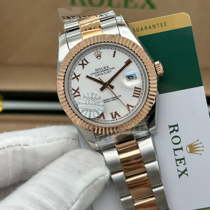 Rolex Datejust 41 mm Two-Tone Roman White Dial